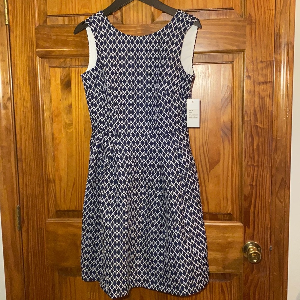 Donna Ricco Fit and Flare Patterned Dress Size 6